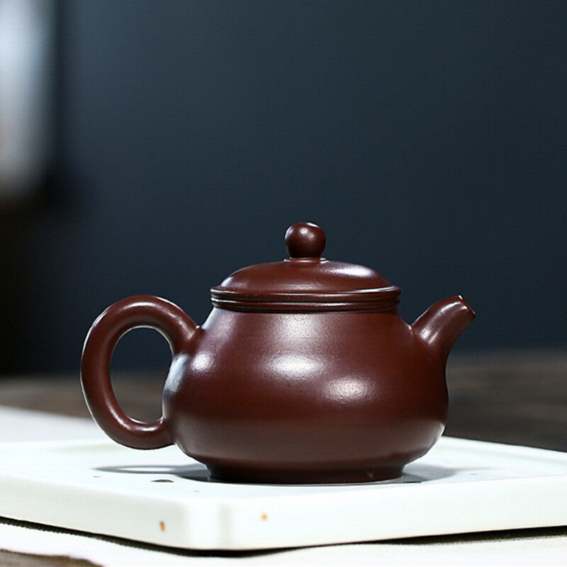 120ml Chinese Handmade Teapot Yixing Purple Clay Kettle Kungfu Tea Set Decorate