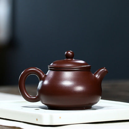 120ml Chinese Handmade Teapot Yixing Purple Clay Kettle Kungfu Tea Set Decorate