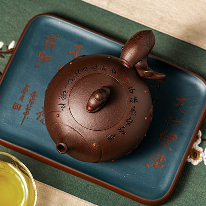Handmade Tea Pot With 14 Infuser Holes Marked Original Ore Real Yixing Zisha Pot