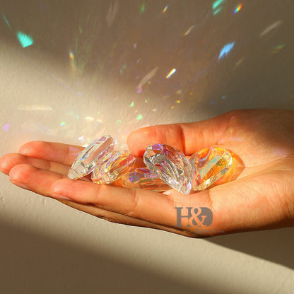10 pcs AB Coating 50MM Crystal Prisms Suncatcher Feng shui Ornament Pendant Drop