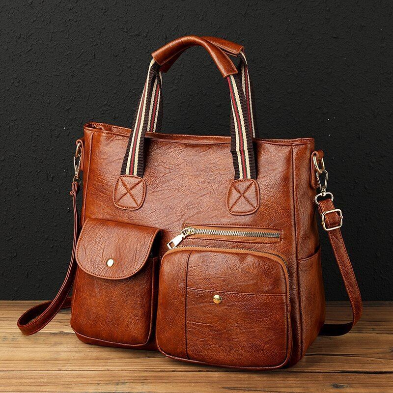 Fashion Leather Handbags Women Luxury Bags Large Tote Shoulder Bags 21*16.5*10CM