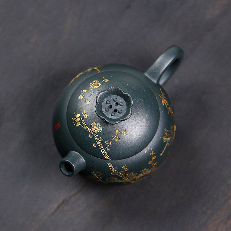 140ml Chinese Tea Pot Marked Real Yixing Zisha Clay Master Pot Handmade Carved