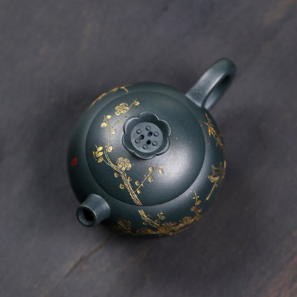 140ml Chinese Tea Pot Marked Real Yixing Zisha Clay Master Pot Handmade Carved