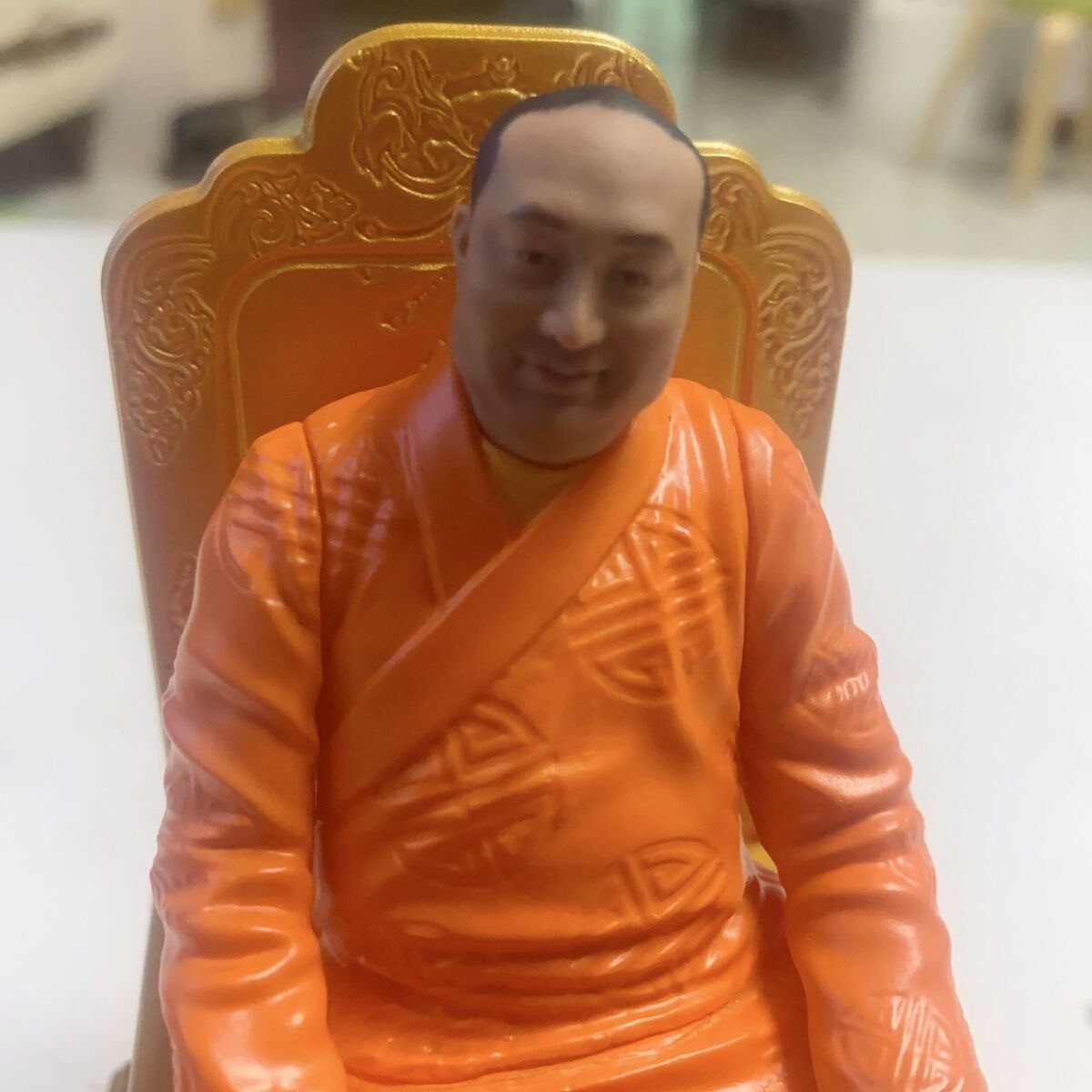 4.7" Resin 10th Panchen Lama Statue Tibet Buddhism Figure Decor Collection