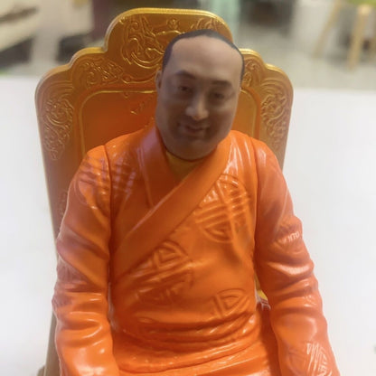 4.7" Resin 10th Panchen Lama Statue Tibet Buddhism Figure Decor Collection