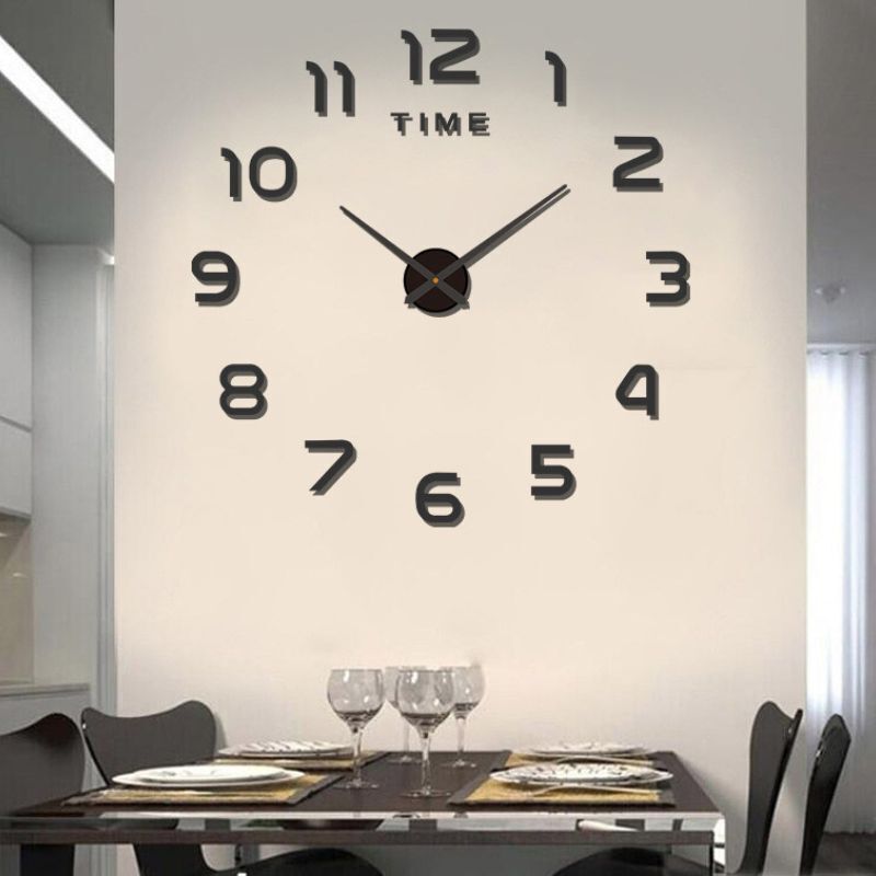 DIY Wall Clocks Creative Acrylic Punch-Free Luminous Living Room Home Decor 16in
