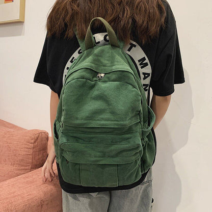 Vintage Backpack Traveling Bag Student Zipper School Bag 30*13*35 CM Leisure 1PC