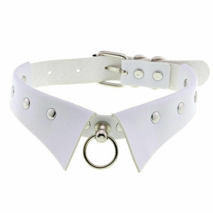 Women Men Chokers Steampunk Party Necklace Gothic Collar Pendants Leather 4x43cm