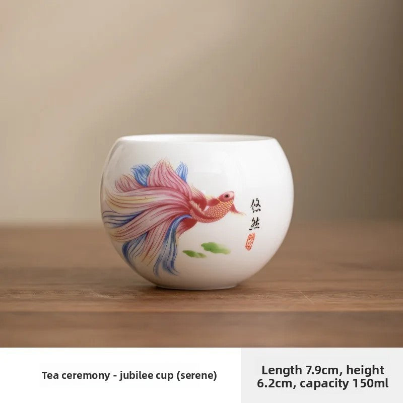 150ml 1Pc Chinese Exquisitely Ceramic Handpainted Master Cup Tea Cup Teaware
