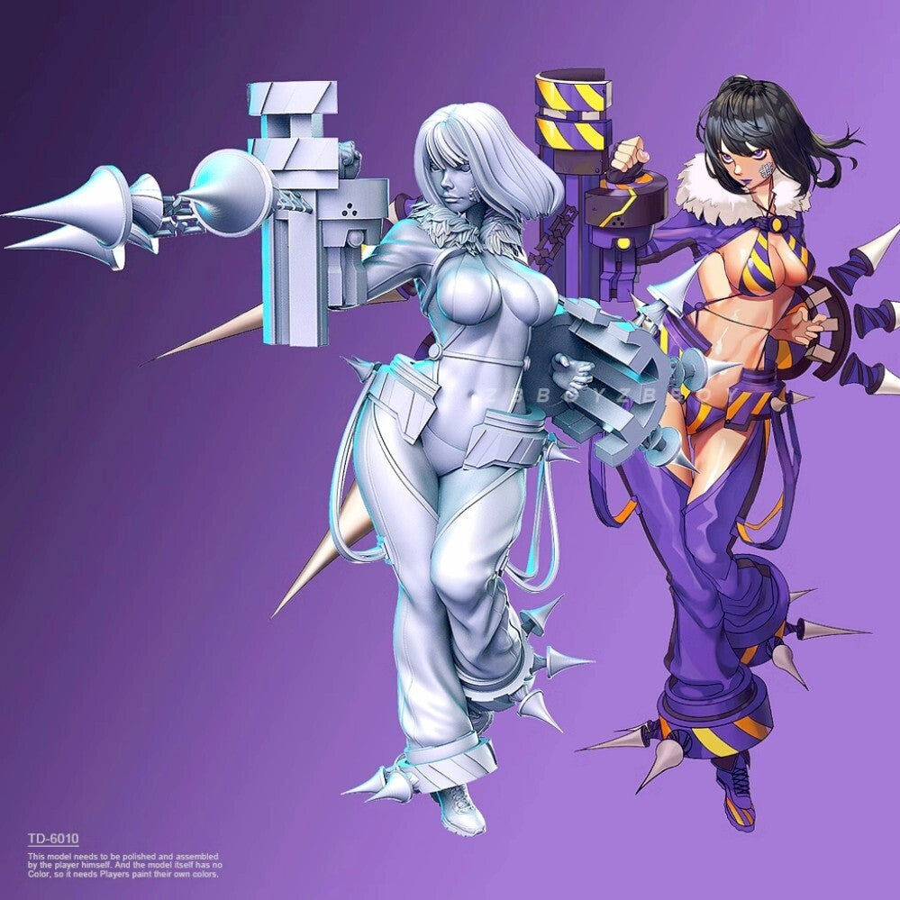 1/24 resin figure model kit Xiao Suo Ai Female Warrior Unassembled Unpainted