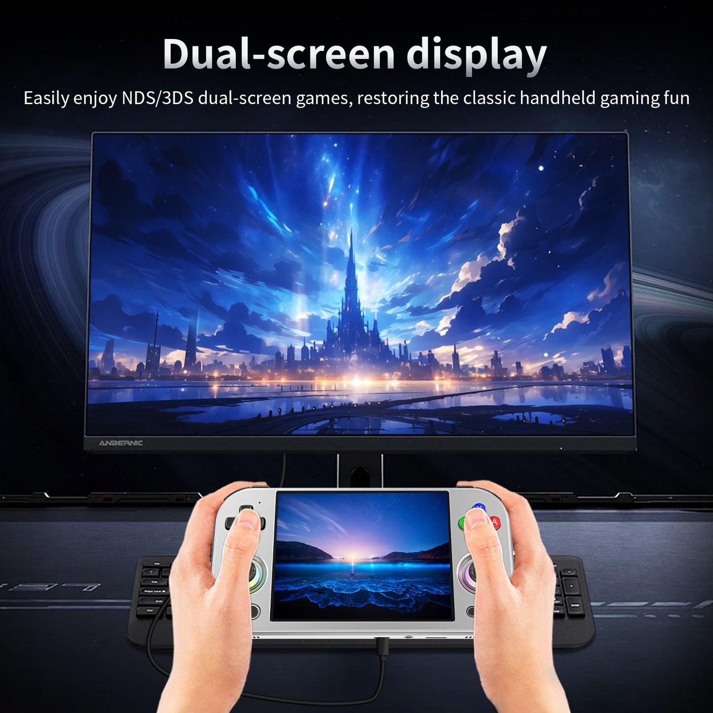 Anboli RG 477M Handheld Game Console 5300mAh Android 14 RG477M 4.7-inch