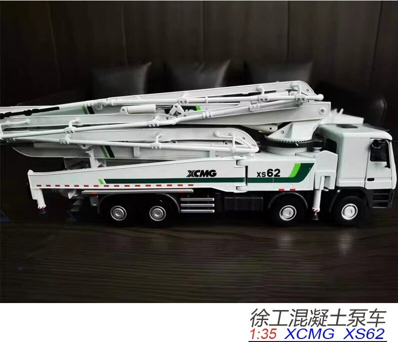 1:35 XCMG SX62 Concrete Pump Truck Construction Machine Equipment Diecast Model