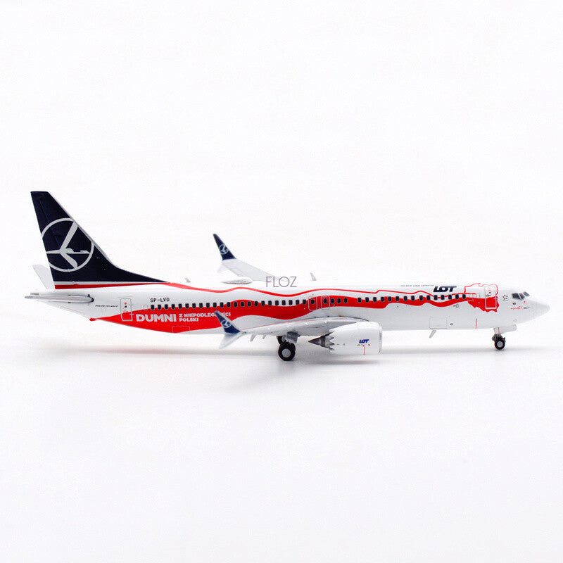 JC Wings LOT POLISH AIRLINES for Boeing B737-8max SP-LVD 1/400 Aircraft Model