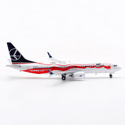 JC Wings LOT POLISH AIRLINES for Boeing B737-8max SP-LVD 1/400 Aircraft Model