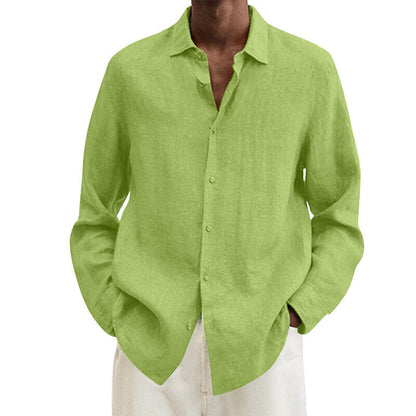 Tops T Shirt Blouse Shirt Tunic Long Sleeve Cotton Linen Long Sleeve Men Baggy