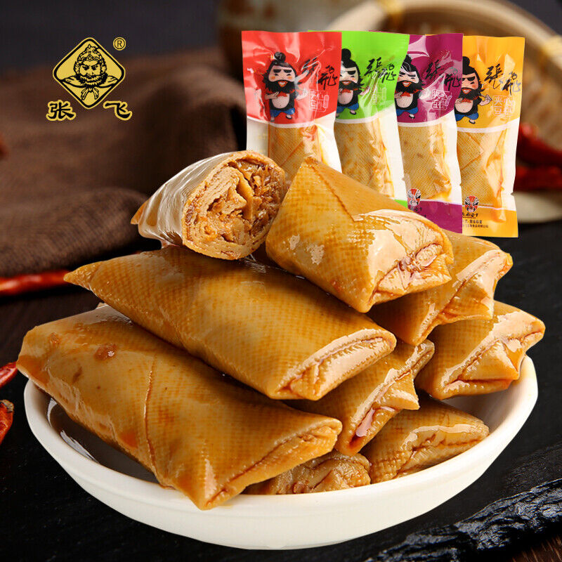 张飞夹心豆卷香菇豆腐干零食 Zhang Fei Stuffed Bean Roll Dried Mushroom Bean Curd Snacks