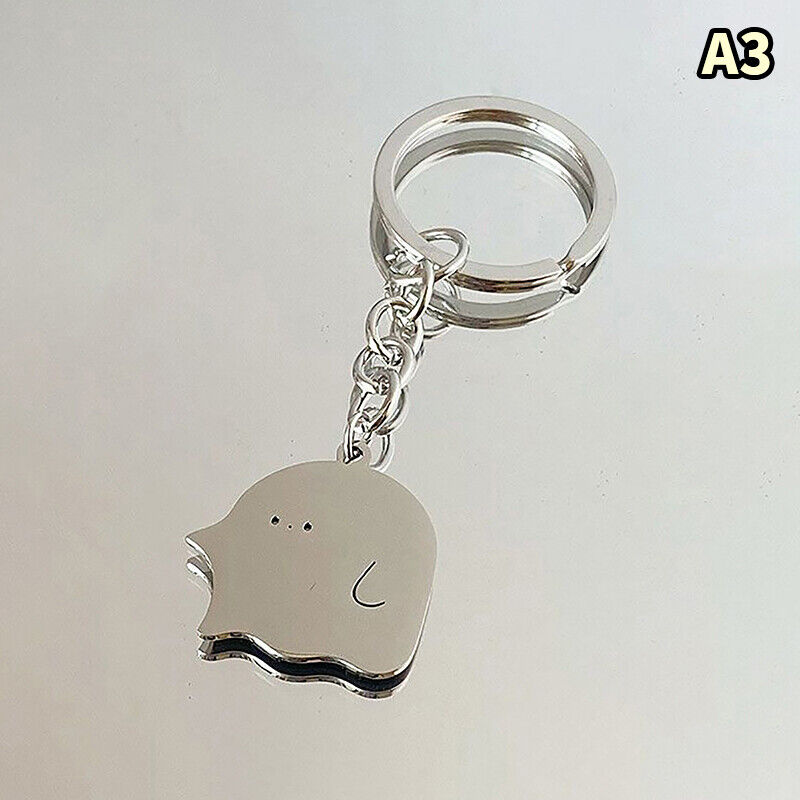 Fashion Cartoon Little Ghost Couple Keychain Pendant Cute Key Ring Bag Jewelry