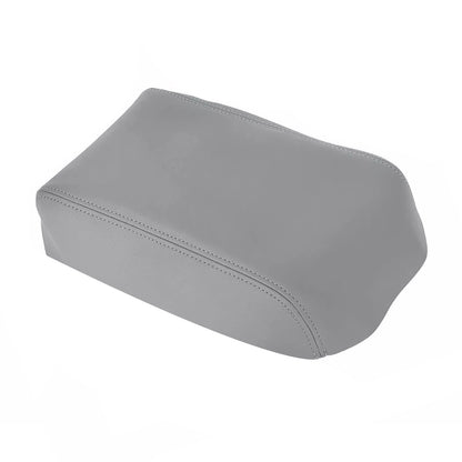 Breathable Center Console Lid Armrest Leather Cover Trim Gray For Toyota 4Runner