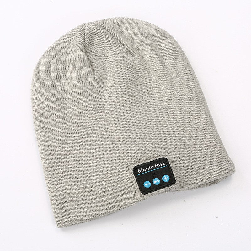 Winter Warm Wireless Bluetooth Beanie Hat Cap Headset Headphone Speaker With Mic