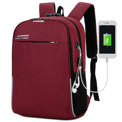 16"Laptop Men's Backpack Travel Anti-Theft USB Charging Shoulder Bag Outdoor