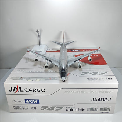 1:200 JC Wings JAL CARGO BOEING B747-400F Passenger Plane Diecast Aircraft Model