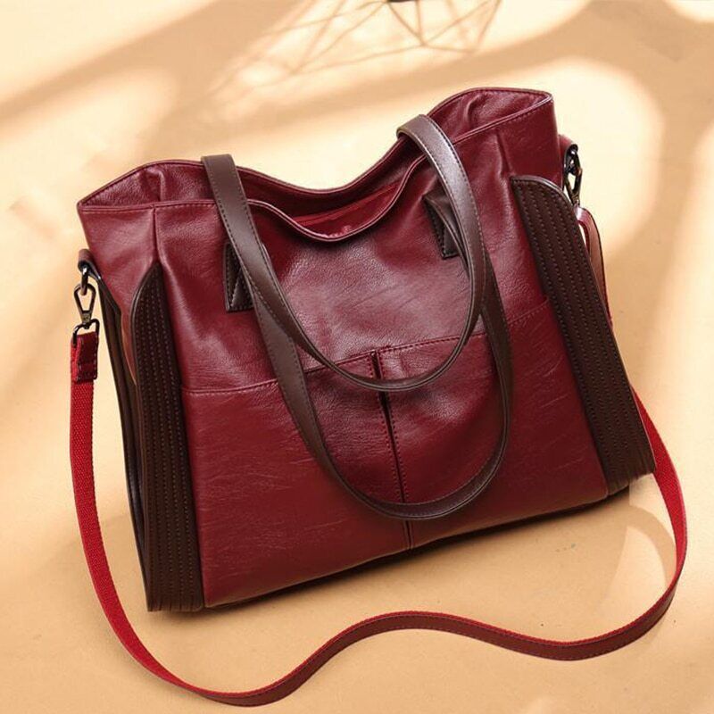 Tote Bag Handbag Shoulder Bag Women Ladies PU Leather Crossbody Bag