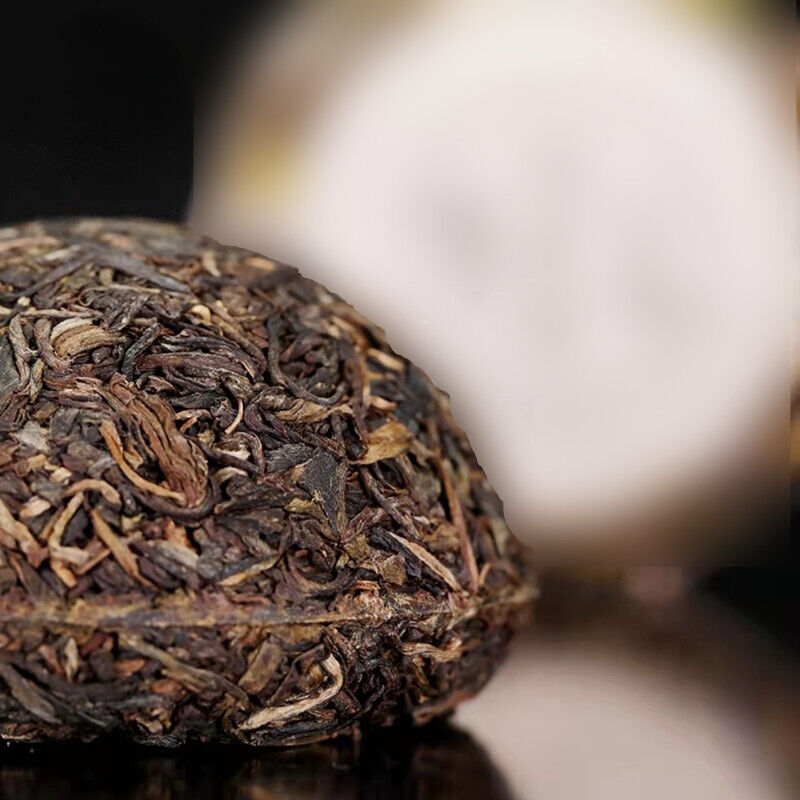 Moon Round Green Food Puerh Tea Moon Cake Flower Good 100g/3.52oz Pu'er Raw Tea