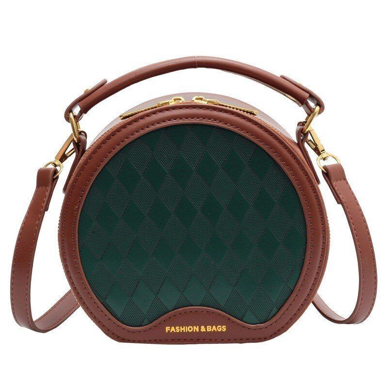 Crossbody Bag Vintage Leopard Print Synthetic Messenger Round Purse Shoulder Bag