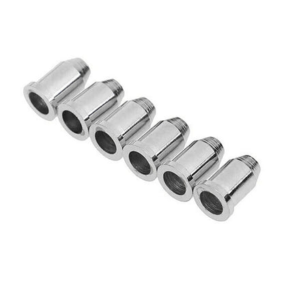 6PCS Guitar Through Body Ferrules Replacement Metal String Bushing For Electric