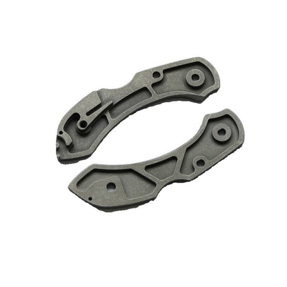 1Pair TC21 Titanium Alloy Integrated Spaceback scales for Spyderco C28
