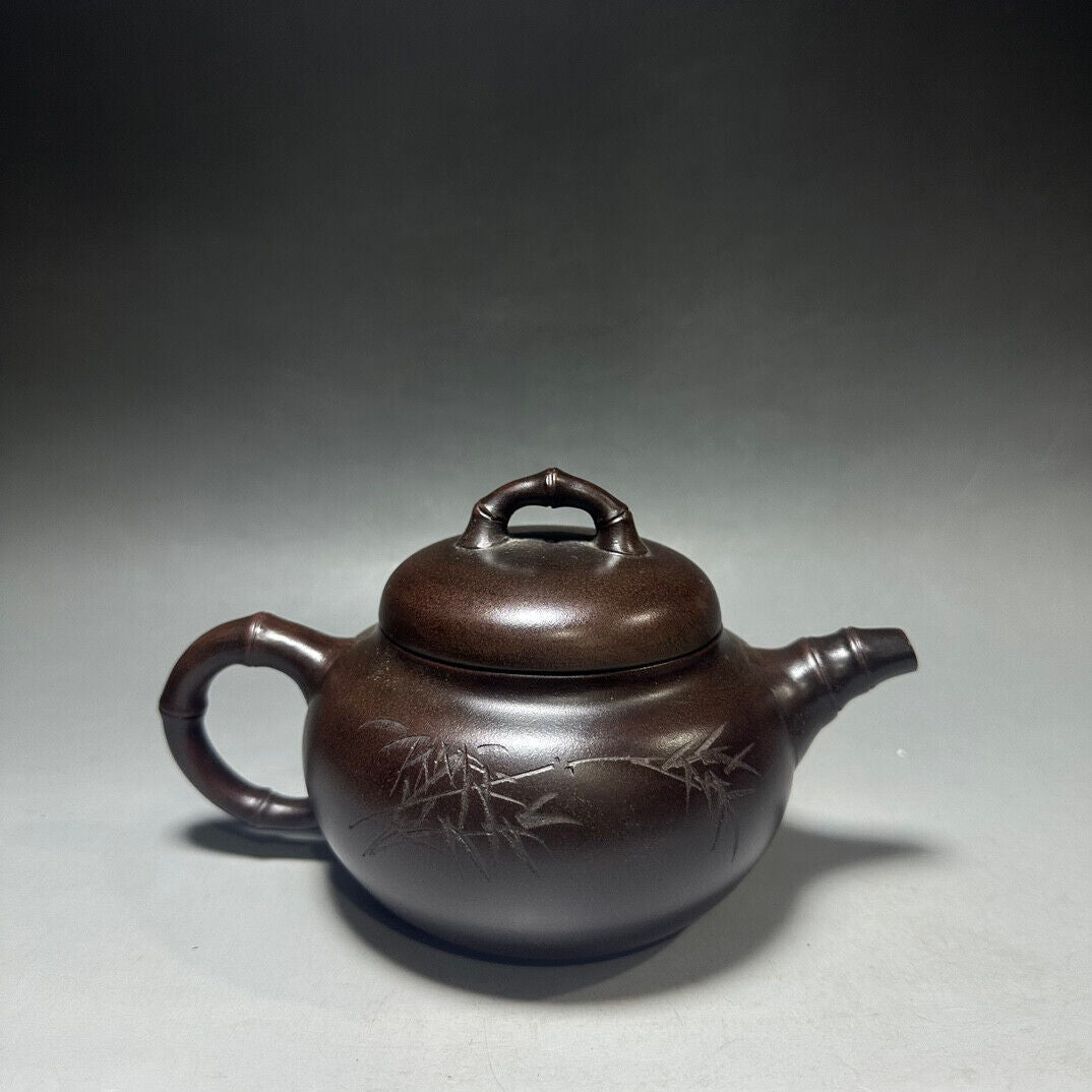 Chinese Yixing Zisha Clay Handmade Exquisite Teapot（竹鼎壶 底款：顾景舟）