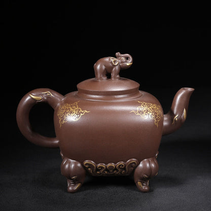 Chinese Yixing Zisha Clay Handmade Exquisite Teapot （万象更新 底款：徐汉棠）