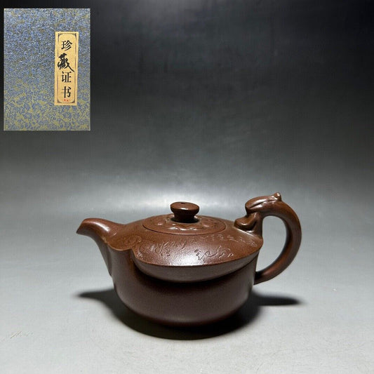 vintage chinese yixing purple clay teapot zisha ceremony teaware collection rare