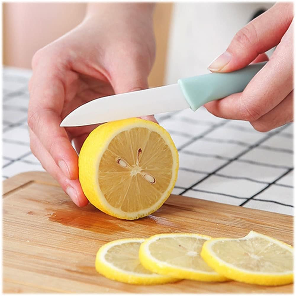 6 Pack Ceramic Paring Knife with Knife Cover Lightweight Ceramic Knives Fruit
