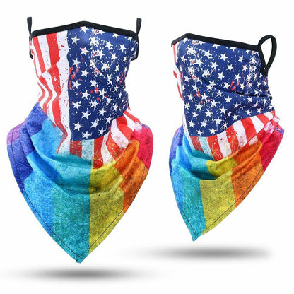 Printed Bandana Cycling Ear Face Mask Neck Gaiter Hunting Running Scarf 26*42 CM