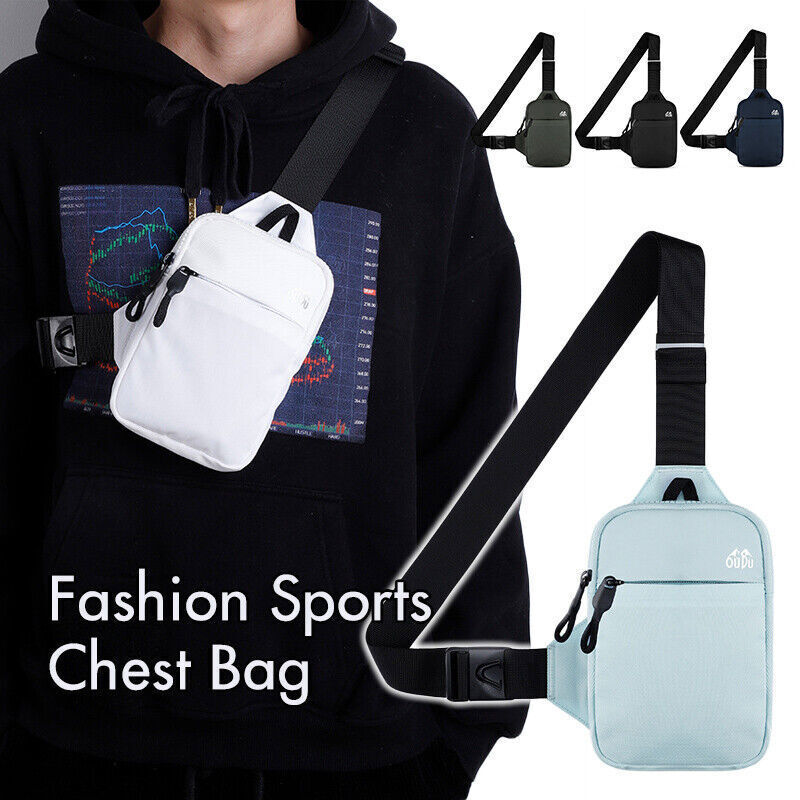 Mens Shoulder Sling Chest Bag Sport Outdoor Crossbody Wallet Nylon Waterproof
