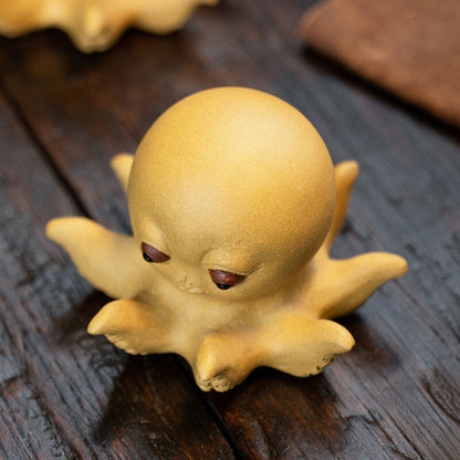 Lovely Octopus Statue Yixing Zisha Duan Clay Tea Pet Mascot Table Decoration New