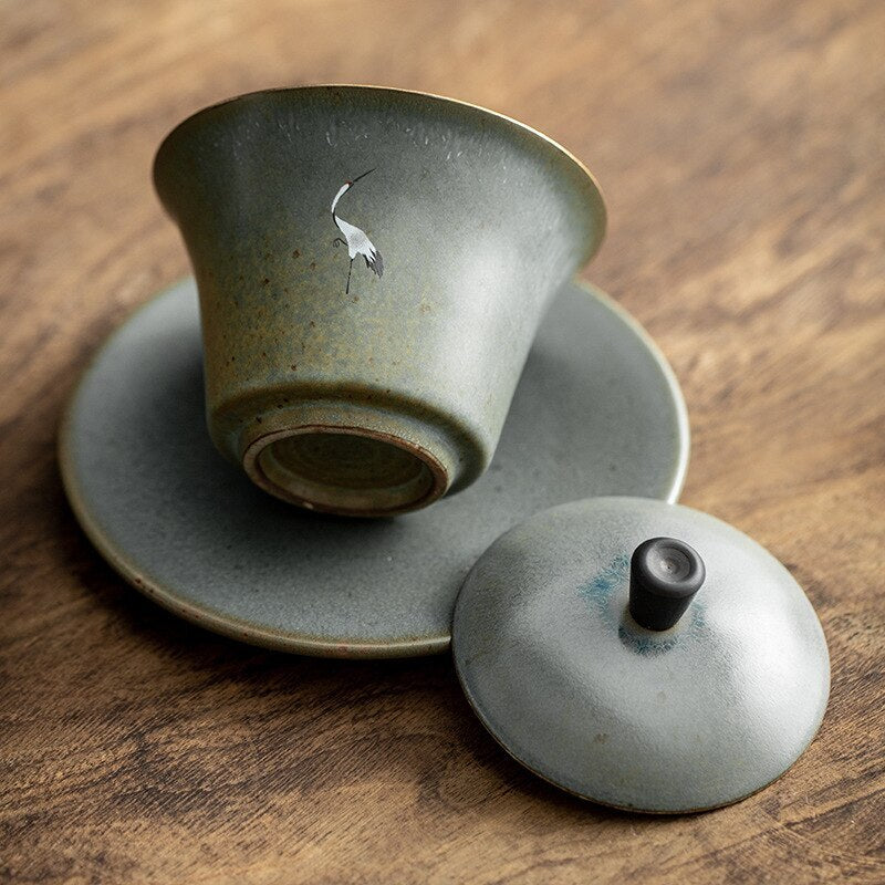 130ml Ceramic Gaiwan Tureen Chinese Tea Sets Drinkware
