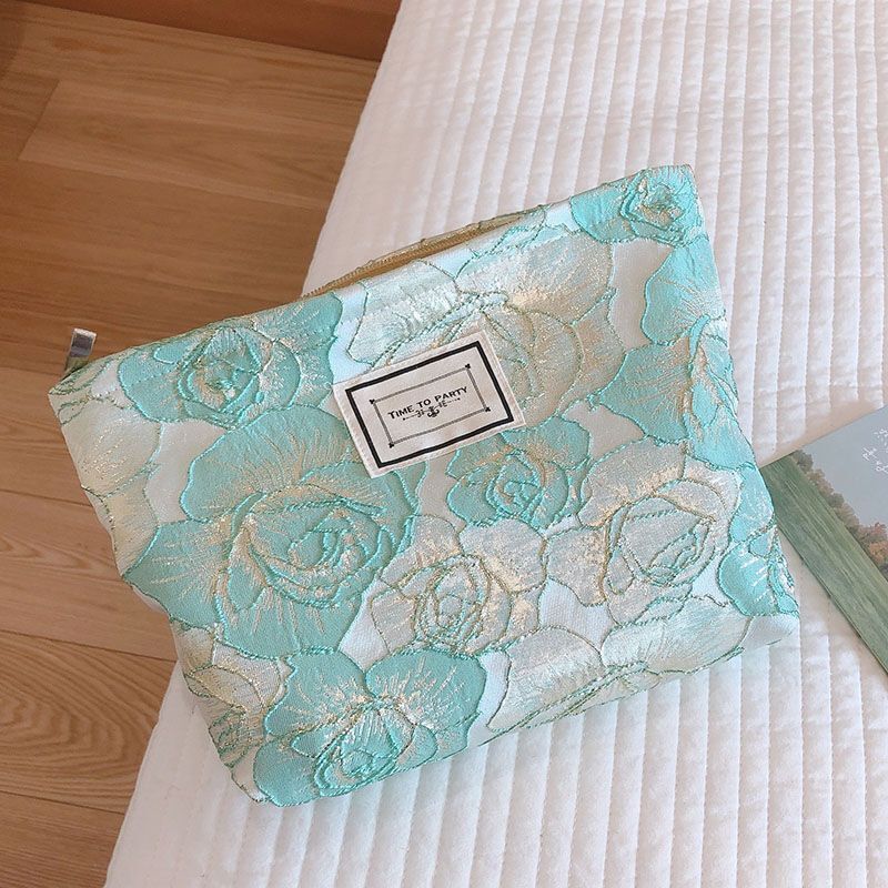 Romantic Cosmetic Bag Fabric Clutch Fresh Makeup Travel Organizer Storage Pouch