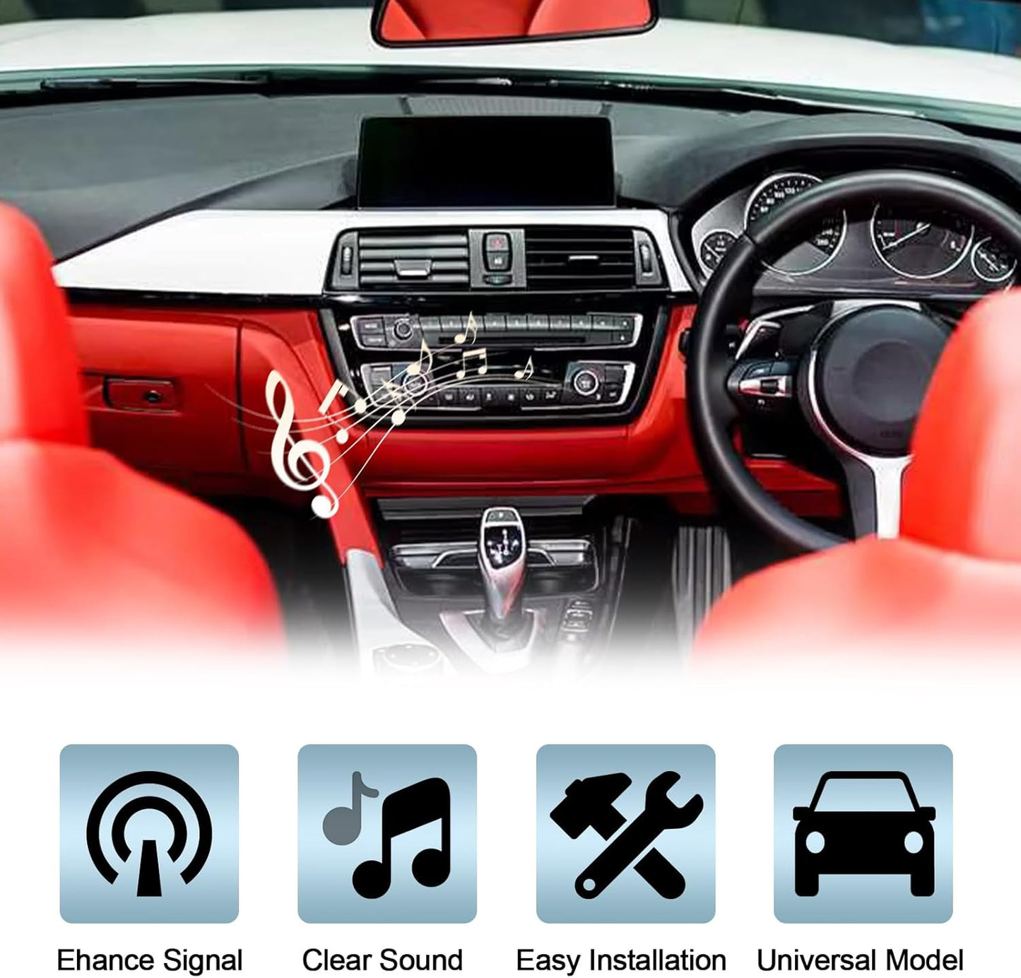 Car Auto Stereo FM & AM Radio Signal Antenna Aerial Signal Amp Amplifier Booster