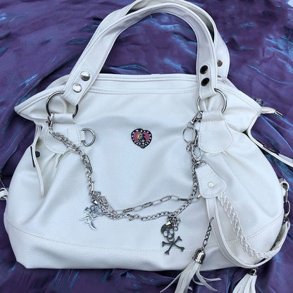 Shoulder Bag Tote Big Purse Handbag Leather Shopper Zipper 35*25*15 CM 1 Strap