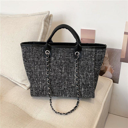 Luxury Large Canvas Bag Fashion Handbag Shoulder Bag Purse 25*11*17/43*19*29 CM