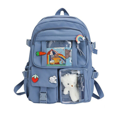 Women Backpacks Waterproof Multi-Pocket Nylon School Student Bag 40*11*30 CM 1PC
