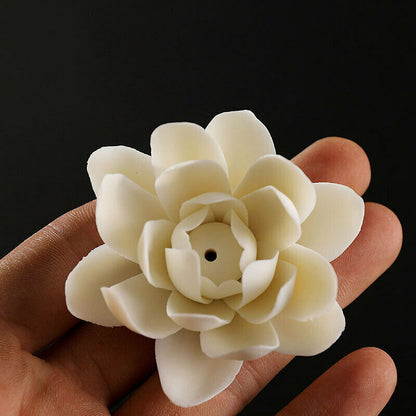 Lotus Incense Burner Stick Holder Tea Ornaments Home Fragrance Stand Decor DIY