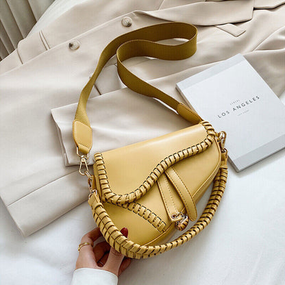 Women Bag One Shoulder Handle Trend Zipper PU Material Polyester Inside Bag