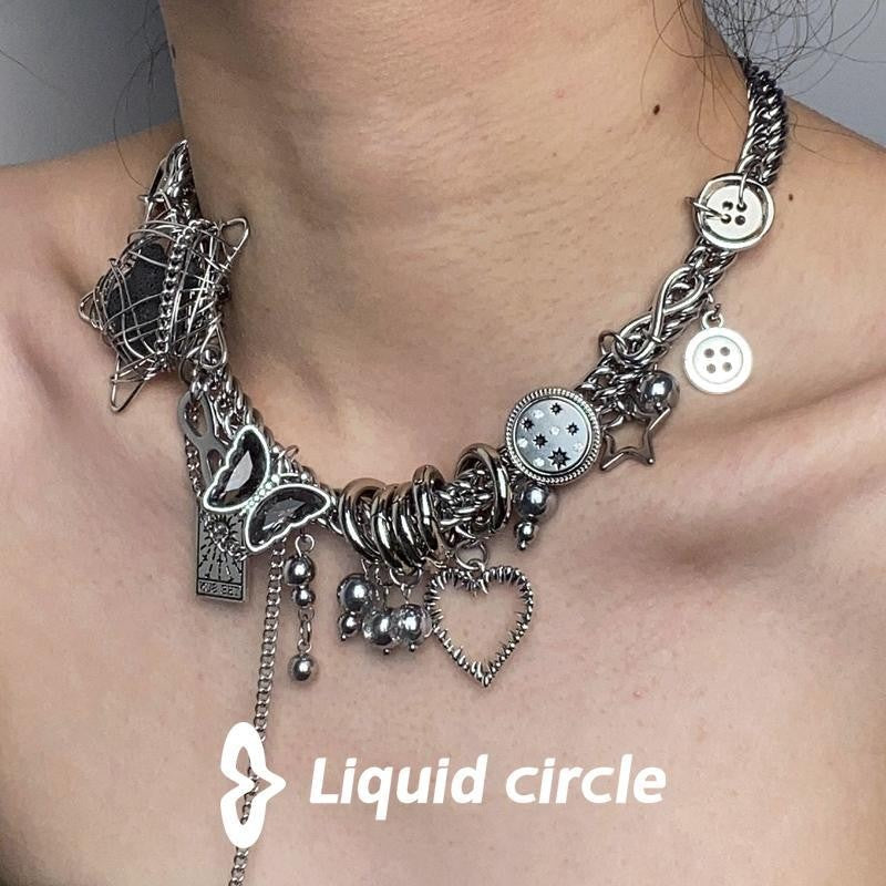 Original Punk Star Universe Choker Gothic Grunge Couple Necklace