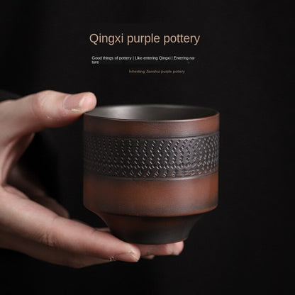 Purple Pottery Teacup Handmade Blind Dagger Scrub Large Master Cup Ceramic