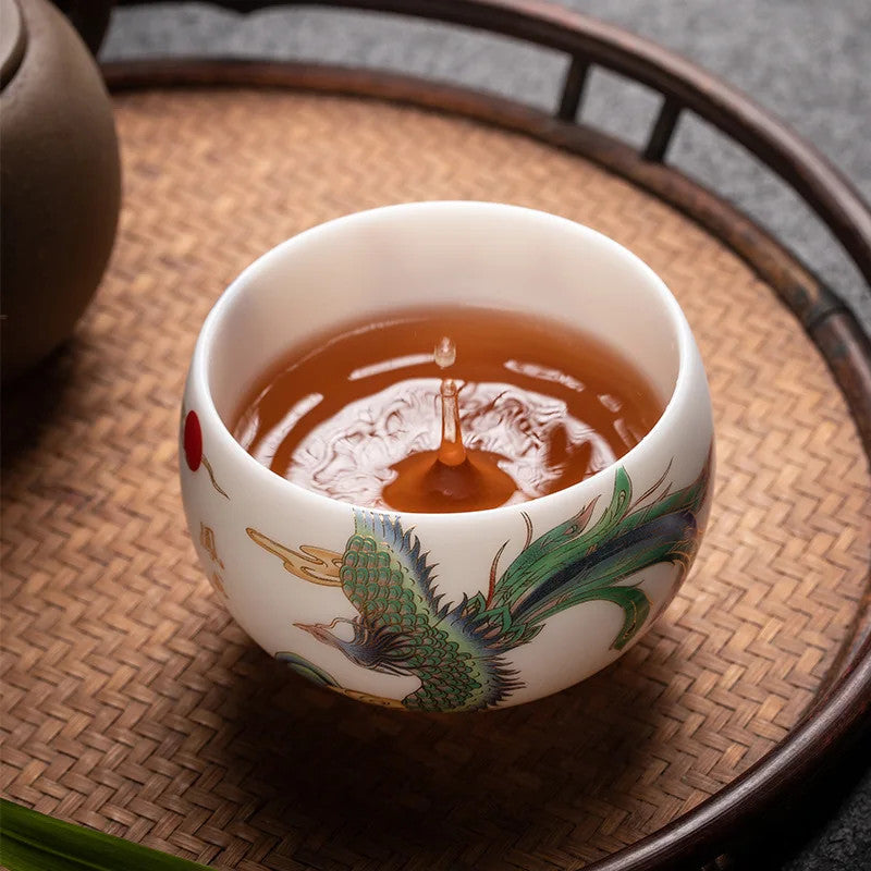 1Pc Chinese White Porcelain Master Cup Tea Cup Personal Cup Kung Fu Tea Set