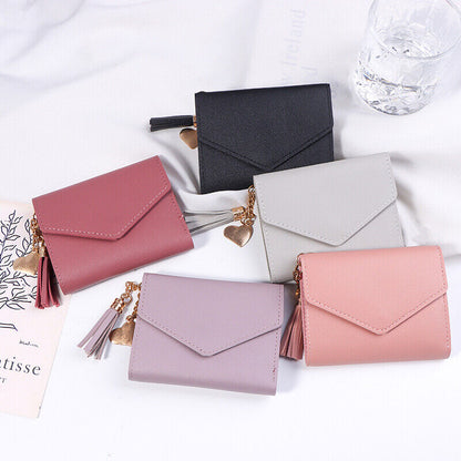 1Pc Short Tassel Wallet Women Purse Mini Coin Purse Card Pocket Girl Clutch Bag