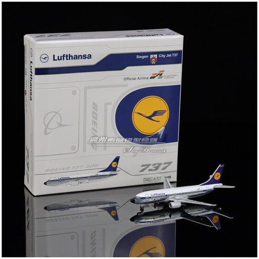 1:400 JC Wings Lufthansa B737-300 D-ABXD Classic Livery Diecast Aircraft Model